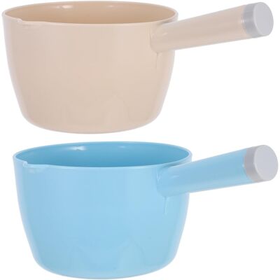 SLOWMOOSE Ensemble 2 Louches, Petites Cuillères À Eau En Plastique, Bleues Et Beiges, Ménagers Pour Arroser Et Préparer Les Aliments - Publicité SLOWMOOSE Ensemble 2 Louches, Petites Cuillères À Eau En Plastique, Bleues Et Beiges, Ménagers Pour Arroser Et Préparer Les Aliments - Publicité