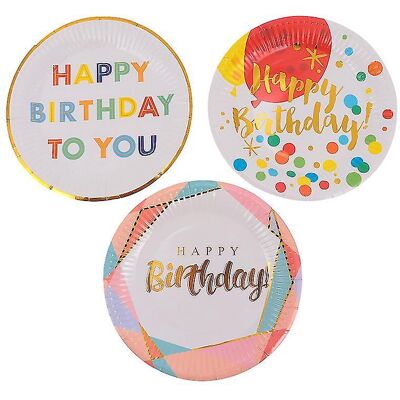 FATRD 30 Assiettes En Carton Pour Fête D'Anniversaire - Publicité FATRD 30 Assiettes En Carton Pour Fête D'Anniversaire - Publicité