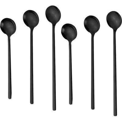 ALVIOR Cuillère À Thé Glacé - Cuillère À Cocktail - Cuillère À Café En Acier Inoxydable - Long Manche - Lot De 6 - Publicité ALVIOR Cuillère À Thé Glacé - Cuillère À Cocktail - Cuillère À Café En Acier Inoxydable - Long Manche - Lot De 6 - Publicité