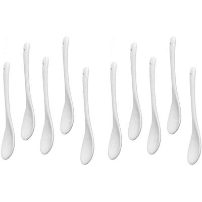 YUDO Lot De 10 Cuillères À Œufs En Porcelaine Blanche, Cuillères En Céramique, Cuillères À Café Et À Dessert - Publicité YUDO Lot De 10 Cuillères À Œufs En Porcelaine Blanche, Cuillères En Céramique, Cuillères À Café Et À Dessert - Publicité