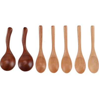MCKENSA Lot De 7 Cuillères En Bois Massif Naturel, Faciles À Nettoyer, Pour La Cuisine, Le Service, Le Mélange Et Le Remuage. Publicité MCKENSA Lot De 7 Cuillères En Bois Massif Naturel, Faciles À Nettoyer, Pour La Cuisine, Le Service, Le Mélange Et Le Remuage. Publicité