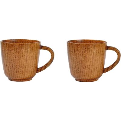 Lot De 2 Tasses À Café Décoratives En Bois Naturel Vintage, Faites Main – Delkevic - Publicité Lot De 2 Tasses À Café Décoratives En Bois Naturel Vintage, Faites Main – Delkevic - Publicité