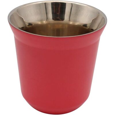 OEM Tasse À Café En Acier Inoxydable, Mug Expresso À Double Isolation Thermique, Capsule Fuchsia - Publicité OEM Tasse À Café En Acier Inoxydable, Mug Expresso À Double Isolation Thermique, Capsule Fuchsia - Publicité