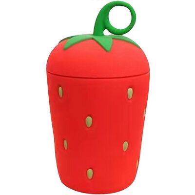 FATRD Gobelet En Verre Avec Étui En Silicone En Forme De Fraise, Tasse À Boire Domestique, Mug De Voyage (300 Ml)-15x8.4cm-red - Publicité FATRD Gobelet En Verre Avec Étui En Silicone En Forme De Fraise, Tasse À Boire Domestique, Mug De Voyage (300 Ml)-15x8.4cm-red - Publicité