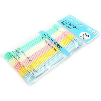 ALLAUVE 30 Cuillères En Plastique Colorées À Long Manche Pour Café, Thé, Crème Glacée, Lait, Sauce Et Colle - Publicité ALLAUVE 30 Cuillères En Plastique Colorées À Long Manche Pour Café, Thé, Crème Glacée, Lait, Sauce Et Colle - Publicité