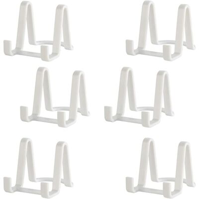 SYMOLEXA 6 Pièces - Support Assiette - Porte Cadre - Présentoir Table Plastique Robuste Pour Cuisine Salon Bureau Noir Blanc Transparent 7,5 Cm - Publicité SYMOLEXA 6 Pièces - Support Assiette - Porte Cadre - Présentoir Table Plastique Robuste Pour Cuisine Salon Bureau Noir Blanc Transparent 7,5 Cm - Publicité
