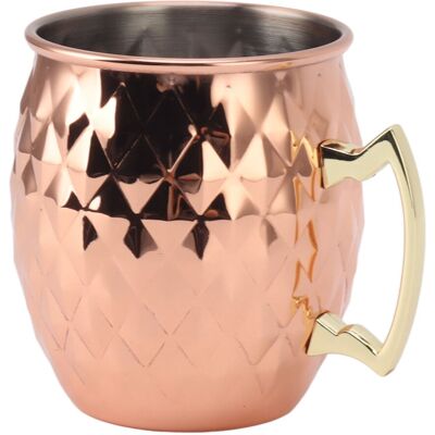 MCKENSA Mugs À Cocktail En Acier Inoxydable 304 De Style Moscou, Pour Vin Rouge, Bord Arrondi Et Lisse, Anse Ergonomique, Modèle 2, 12 X 10,5 Cm - Publicité MCKENSA Mugs À Cocktail En Acier Inoxydable 304 De Style Moscou, Pour Vin Rouge, Bord Arrondi Et Lisse, Anse Ergonomique, Modèle 2, 12 X 10,5 Cm - Publicité