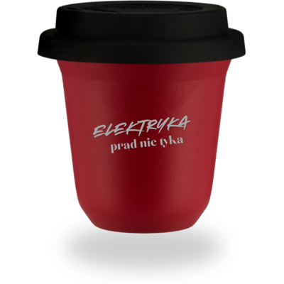 OEM Mug Rouge De 240 Ml « L'Électricité Ne Touche Pas Le Courant », Avec Couvercle Noir - Publicité OEM Mug Rouge De 240 Ml « L'Électricité Ne Touche Pas Le Courant », Avec Couvercle Noir - Publicité