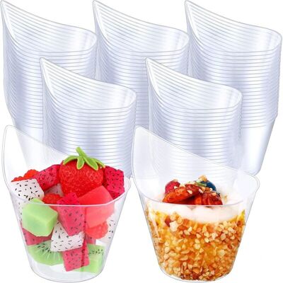IRISFR 50 Pièces Coupes À Dessert En Plastique, 200ml Coupes À Dessert Rondes Courbes Coupe Apéritif Parfait Clair Bol De Service Réutilisable Pour Dessert Pudding Mousse Party (11,4 X 6,3cm) - Publicité IRISFR 50 Pièces Coupes À Dessert En Plastique, 200ml Coupes À Dessert Rondes Courbes Coupe Apéritif Parfait Clair Bol De Service Réutilisable Pour Dessert Pudding Mousse Party (11,4 X 6,3cm) - Publicité