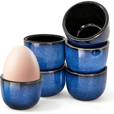 OEM Lot De 6 Coquetiers En Porcelaine, Coquetiers Bleus Vintage, En Céramique Brillante, Support À Œufs Pour Œufs Durs, Support À Œufs Original, Compatible Lave-vaisselle - Publicité OEM Lot De 6 Coquetiers En Porcelaine, Coquetiers Bleus Vintage, En Céramique Brillante, Support À Œufs Pour Œufs Durs, Support À Œufs Original, Compatible Lave-vaisselle - Publicité