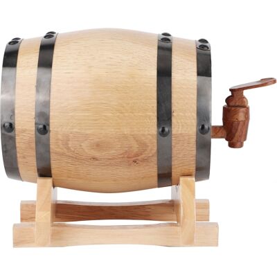 WEYTOLL 1l Mini Portable Ménage Chêne Bois Vin Baril Fût Maison Équipement De Brassage Couleur Bois Avec Cerceau Noir - Publicité WEYTOLL 1l Mini Portable Ménage Chêne Bois Vin Baril Fût Maison Équipement De Brassage Couleur Bois Avec Cerceau Noir - Publicité