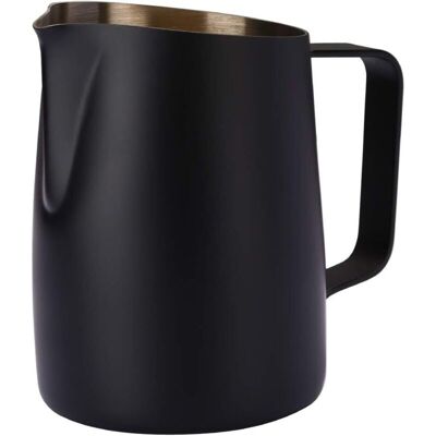 FANGMEDIA Pot À Lait En Acier Inoxydable Pour Le Café Pichet Vapeur Expresso Tasse D'Art Latte Café Mousse De Lait 420ml Noir-fei Yu - Publicité FANGMEDIA Pot À Lait En Acier Inoxydable Pour Le Café Pichet Vapeur Expresso Tasse D'Art Latte Café Mousse De Lait 420ml Noir-fei Yu - Publicité