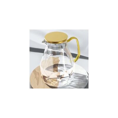 ENLENK Carafe Eau De 2 L, Pichet En Verre Design Diamant Moderne, Cruche En Verre Avec Couvercle En Acier Inoxydable Et Anse, Pichet À Eau Haute Durabilité Pour Infuseur Fruit, Thé Glacé, Café, Lait - Publicité ENLENK Carafe Eau De 2 L, Pichet En Verre Design Diamant Moderne, Cruche En Verre Avec Couvercle En Acier Inoxydable Et Anse, Pichet À Eau Haute Durabilité Pour Infuseur Fruit, Thé Glacé, Café, Lait - Publicité