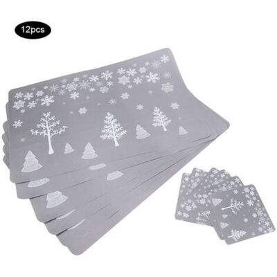 ENUOTEK Tapis De Tasse De Thé Imprimé De Nol, 12 Pièces, Sous-verres, Théière, Placement, Tapis De Table, Décoration - Publicité ENUOTEK Tapis De Tasse De Thé Imprimé De Nol, 12 Pièces, Sous-verres, Théière, Placement, Tapis De Table, Décoration - Publicité