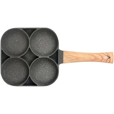 MCKENSA Poêle À Œufs, Poêle À Crêpes Antiadhésive 4 Tasses, Poêle À Œufs Au Plat En Aluminium Avec Poignée En Bakélite Pour Le Petit-déjeuner - Publicité MCKENSA Poêle À Œufs, Poêle À Crêpes Antiadhésive 4 Tasses, Poêle À Œufs Au Plat En Aluminium Avec Poignée En Bakélite Pour Le Petit-déjeuner - Publicité