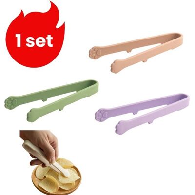 OEM 1 Lot De Pinces À Aliments En Silicone, Forme De Patte De Chat, Résistantes À La Chaleur, Pour Glaçons Et Cuisine Quotidienne - Publicité OEM 1 Lot De Pinces À Aliments En Silicone, Forme De Patte De Chat, Résistantes À La Chaleur, Pour Glaçons Et Cuisine Quotidienne - Publicité