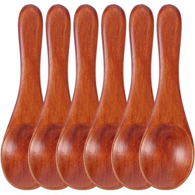 SLOWMOOSE Lot 6 Mini Cuillères En Bois Pour Bocaux, Petites Cuillères, Cuillères À Thé Et À Café, En Bois Naturel, 9,5 X 3,3 Cm, Et La Table - Publicité SLOWMOOSE Lot 6 Mini Cuillères En Bois Pour Bocaux, Petites Cuillères, Cuillères À Thé Et À Café, En Bois Naturel, 9,5 X 3,3 Cm, Et La Table - Publicité