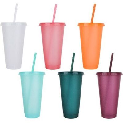 RICEEL Lot De 6 Gobelets En Plastique, Gobelet Plastique Reutilisable, Gobelets En Plastique Réutilisables, Gobelet Paille, Tasse De Voyage Pour Adultes Et Enfants, Fêtes, Portables, Idéal Pour Le Café - Publicité RICEEL Lot De 6 Gobelets En Plastique, Gobelet Plastique Reutilisable, Gobelets En Plastique Réutilisables, Gobelet Paille, Tasse De Voyage Pour Adultes Et Enfants, Fêtes, Portables, Idéal Pour Le Café - Publicité