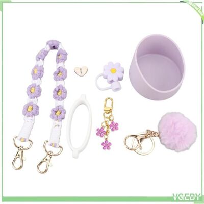 OEM Fafeicy Ensemble D'Accessoires Pour Tasse Cup Accessories Set Cup Decoration Set Straw Cap Cup Parapharmacie Accessoire Violet - Publicité OEM Fafeicy Ensemble D'Accessoires Pour Tasse Cup Accessories Set Cup Decoration Set Straw Cap Cup Parapharmacie Accessoire Violet - Publicité