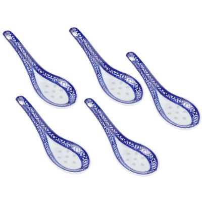 LISATR Lot De 5 Cuillères En Céramique Multifonctions De Style Chinois, Idéales Pour La Soupe, La Bouillie Ou Le Porridge, À Utiliser À La Maison Ou Au Restaurant.-13.54.5cm - Publicité LISATR Lot De 5 Cuillères En Céramique Multifonctions De Style Chinois, Idéales Pour La Soupe, La Bouillie Ou Le Porridge, À Utiliser À La Maison Ou Au Restaurant.-13.54.5cm - Publicité