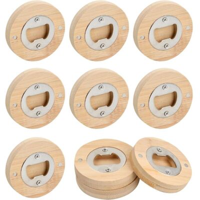 OEM Décapsuleur Bois Épais & Inoxydable Avec Aimant – Lot De 10 Pièces, Diamètre 6,5 Cm, Design Rond Et Incassable - Publicité OEM Décapsuleur Bois Épais & Inoxydable Avec Aimant – Lot De 10 Pièces, Diamètre 6,5 Cm, Design Rond Et Incassable - Publicité