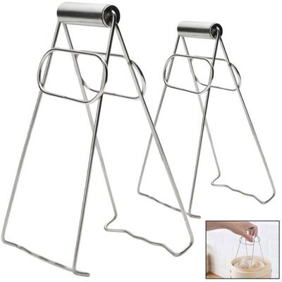 OEM 2 Pinces Anti-brûlures, Acier Inoxydable, Résistantes À La Chaleur, Accessoires Cuisine, Pour Bols Et Plats Chauds - Publicité OEM 2 Pinces Anti-brûlures, Acier Inoxydable, Résistantes À La Chaleur, Accessoires Cuisine, Pour Bols Et Plats Chauds - Publicité