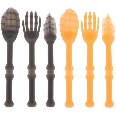 LISATR Lot De 2 Couverts Décoratifs En Plastique Pour Halloween (fourchettes Et Cuillères) - Couleurs Assorties-m - Publicité LISATR Lot De 2 Couverts Décoratifs En Plastique Pour Halloween (fourchettes Et Cuillères) - Couleurs Assorties-m - Publicité