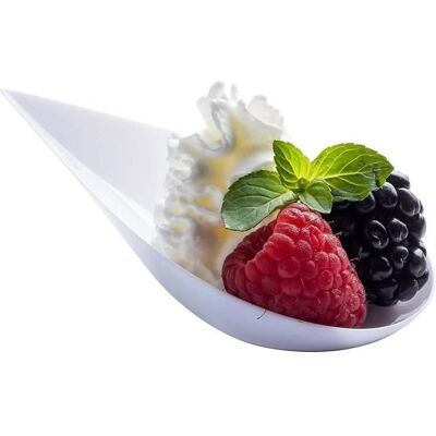 OEM 100 Assiettes D'Apéritif, Mini Assiettes À Dessert + Mini Cuillères De Dégustation En Plastique Résistant Pour Événements Festifs - Publicité OEM 100 Assiettes D'Apéritif, Mini Assiettes À Dessert + Mini Cuillères De Dégustation En Plastique Résistant Pour Événements Festifs - Publicité