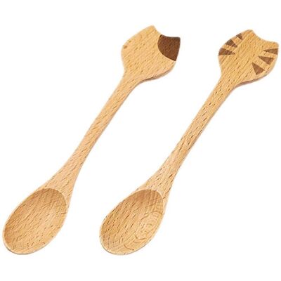 FATRD Lot De 2 Cuillères En Bois : Cuillère À Soupe, Cuillère À Café, Cuillère À Riz, Cuillère À Salade, Ustensiles De Cuisine-14x2.5cm - Publicité FATRD Lot De 2 Cuillères En Bois : Cuillère À Soupe, Cuillère À Café, Cuillère À Riz, Cuillère À Salade, Ustensiles De Cuisine-14x2.5cm - Publicité