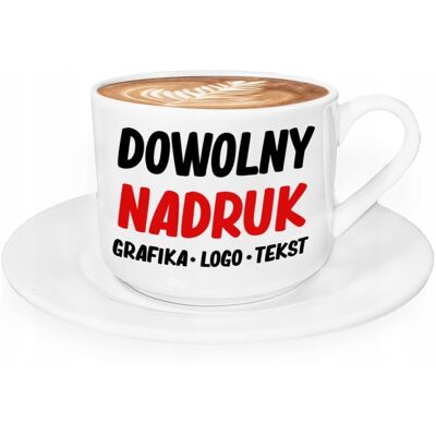 OEM Une Tasse Avec Sa Soucoupe Personnalisée Avec Votre Photo Ou Logo, Idéale Comme Cadeau. Publicité OEM Une Tasse Avec Sa Soucoupe Personnalisée Avec Votre Photo Ou Logo, Idéale Comme Cadeau. Publicité