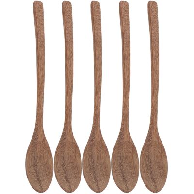 LBVIE Ensemble De 5 Cuillères En Bois Sans Bavures, Robustes, Durables Et Résistantes À La Chaleur, Idéales Pour Offrir Ou Pour La Maison. Cuillère À Manche De 23,2 Cm. Publicité LBVIE Ensemble De 5 Cuillères En Bois Sans Bavures, Robustes, Durables Et Résistantes À La Chaleur, Idéales Pour Offrir Ou Pour La Maison. Cuillère À Manche De 23,2 Cm. Publicité