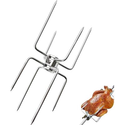SANS MARQUE Fourchettes De Rôtisserie 18.5x10.5cm Pince À Viande Pour Tournebroche Universelles Pince À Viande Avec Vis De Blocage Pour Tournebroche En Acier Inoxydable Fourchette Tourne Pour Bbq - Publicité SANS MARQUE Fourchettes De Rôtisserie 18.5x10.5cm Pince À Viande Pour Tournebroche Universelles Pince À Viande Avec Vis De Blocage Pour Tournebroche En Acier Inoxydable Fourchette Tourne Pour Bbq - Publicité