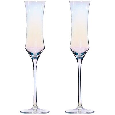 LAVVE Lot De 20242 Verres À Champagne En Cristal Soufflé, Coupes Arc-en-ciel, Parfaits Pour Un Mariage Ou Noël. Publicité LAVVE Lot De 20242 Verres À Champagne En Cristal Soufflé, Coupes Arc-en-ciel, Parfaits Pour Un Mariage Ou Noël. Publicité