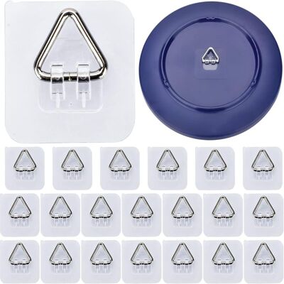 OEM Ensemble 20 Supports Muraux Adhésifs Sans Clous Pour Assiettes Porcelaine, Présentoir Argenté - Publicité OEM Ensemble 20 Supports Muraux Adhésifs Sans Clous Pour Assiettes Porcelaine, Présentoir Argenté - Publicité