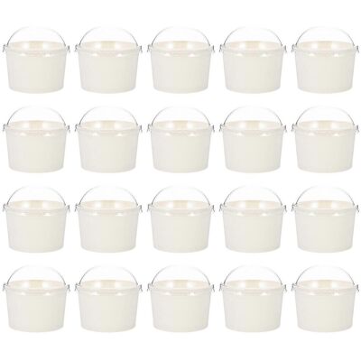 LISATR 50 Ensembles De Bols À Yaourt Jetables, De Coupes À Glace En Papier Et De Bols À Gâteaux Avec Couvercle-7.5x7.5x7.5cm-white - Publicité LISATR 50 Ensembles De Bols À Yaourt Jetables, De Coupes À Glace En Papier Et De Bols À Gâteaux Avec Couvercle-7.5x7.5x7.5cm-white - Publicité