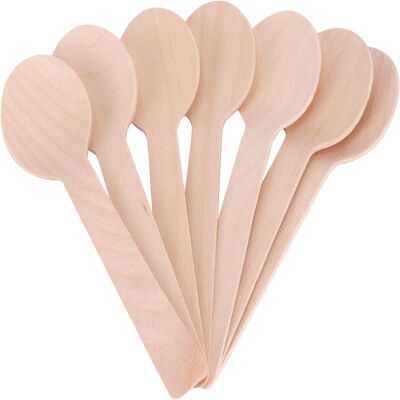 IROVAMI Lot De 100 Couverts Jetables En Bois, Ustensiles En Bois Naturel, Biodégradables Pour L'Extérieur Et Les Fêtes (cuillères - 100 Pièces) - Publicité IROVAMI Lot De 100 Couverts Jetables En Bois, Ustensiles En Bois Naturel, Biodégradables Pour L'Extérieur Et Les Fêtes (cuillères - 100 Pièces) - Publicité