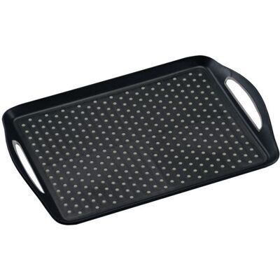 OEM 1 Plateau Antidérapant, En Plastique Noir, 45,5 X 32 X 4,5 Cm, Idéal Pour Service Et Rangement À La Maison Ou En Restauration - Publicité OEM 1 Plateau Antidérapant, En Plastique Noir, 45,5 X 32 X 4,5 Cm, Idéal Pour Service Et Rangement À La Maison Ou En Restauration - Publicité