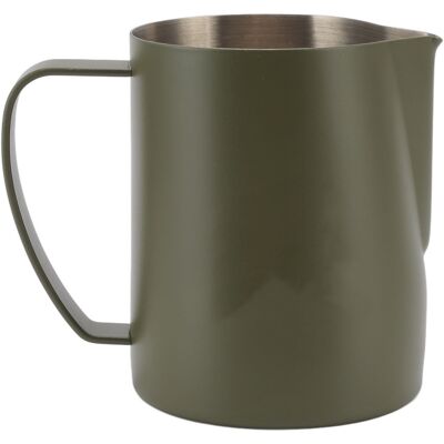MCKENSA Pichet Mousseur À Lait En Acier Inoxydable 304, Embout Bec De Faucon, 600 Ml, Vert Olive, Idéal Pour La Maison Et Les Cafés. Publicité MCKENSA Pichet Mousseur À Lait En Acier Inoxydable 304, Embout Bec De Faucon, 600 Ml, Vert Olive, Idéal Pour La Maison Et Les Cafés. Publicité