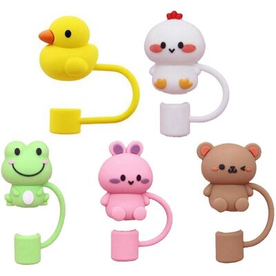 LISATR Lot De 4 Ou 5 Embouts De Paille En Silicone Pour Chapeaux, Gobelets Et Tasses, Compatibles Avec Les Gobelets De 30 Et 40 Oz Avec Anse, Diamètre 10 Mm (0,4 Po), Réutilisables Et Anti-poussière.-5pcs - Publicité LISATR Lot De 4 Ou 5 Embouts De Paille En Silicone Pour Chapeaux, Gobelets Et Tasses, Compatibles Avec Les Gobelets De 30 Et 40 Oz Avec Anse, Diamètre 10 Mm (0,4 Po), Réutilisables Et Anti-poussière.-5pcs - Publicité