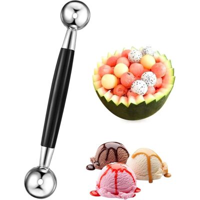 NONAME 1pcs Paquet De Cuillère À Boule De Melon À Fruits Double Face, 18 Cm Cuillère Parisienne De Melon 2 En 1 Cuillère À Boule En Acier Inoxydable - Publicité NONAME 1pcs Paquet De Cuillère À Boule De Melon À Fruits Double Face, 18 Cm Cuillère Parisienne De Melon 2 En 1 Cuillère À Boule En Acier Inoxydable - Publicité