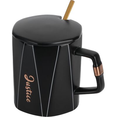 MCKENSA Mug Octogonal Original En Céramique Avec Couvercle Et Cuillère, Idéal Comme Cadeau Pour Un Couple Ou Des Amis (type D). Publicité MCKENSA Mug Octogonal Original En Céramique Avec Couvercle Et Cuillère, Idéal Comme Cadeau Pour Un Couple Ou Des Amis (type D). Publicité