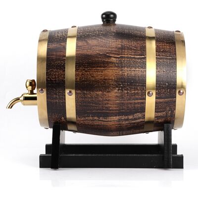 MCKENSA Seau À Vin Rouge, Brandy Ou Whisky En Bois De Chêne Style Rétro De 3 Litres Avec Robinet - Publicité MCKENSA Seau À Vin Rouge, Brandy Ou Whisky En Bois De Chêne Style Rétro De 3 Litres Avec Robinet - Publicité