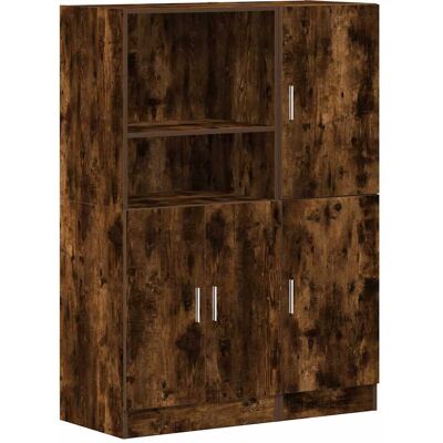 DESIGN IN Ensemble D'Armoires De Cuisine 2 Pcs Chêne Fumé Bois Ingénierie - Publicité DESIGN IN Ensemble D'Armoires De Cuisine 2 Pcs Chêne Fumé Bois Ingénierie - Publicité