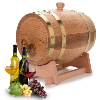 MCKENSA Distributeur De Vin 3l En Bois De Chêne Vintage, En Forme De Tonneau, Pour Whisky, Bourbon Et Tequila - Publicité MCKENSA Distributeur De Vin 3l En Bois De Chêne Vintage, En Forme De Tonneau, Pour Whisky, Bourbon Et Tequila - Publicité