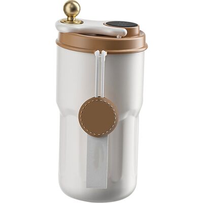 MCKENSA Mug Isotherme Réutilisable En Acier Inoxydable, Couleur Marron, Idéal Pour Les Boissons Chaudes Et Glacées. Publicité MCKENSA Mug Isotherme Réutilisable En Acier Inoxydable, Couleur Marron, Idéal Pour Les Boissons Chaudes Et Glacées. Publicité