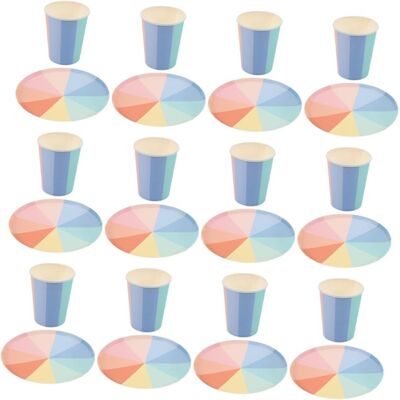 SLOWMOOSE Ensemble 20 Assiettes Et Gobelets En Papier Colorés Pour Les Fêtes D'Anniversaire, Les Goûters Et Les Célébrations De Fêtes - Publicité SLOWMOOSE Ensemble 20 Assiettes Et Gobelets En Papier Colorés Pour Les Fêtes D'Anniversaire, Les Goûters Et Les Célébrations De Fêtes - Publicité