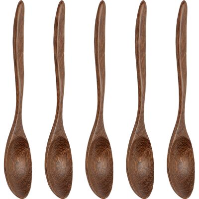 LBVIE Lot De 5 Cuillères En Bois Naturel Lisse, Sans Bavure, Robustes Et Durables, Style Vintage, Résistantes À La Chaleur, Avec Bord Affûté. Publicité LBVIE Lot De 5 Cuillères En Bois Naturel Lisse, Sans Bavure, Robustes Et Durables, Style Vintage, Résistantes À La Chaleur, Avec Bord Affûté. Publicité