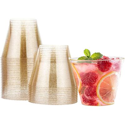 GRASSLIN 30 Gobelets,paillettes,capacité 255ml,plastique Dur,réutilisables,fêtes Mariages - Publicité GRASSLIN 30 Gobelets,paillettes,capacité 255ml,plastique Dur,réutilisables,fêtes Mariages - Publicité
