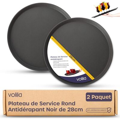 GRASSLIN Pack De 2 Plateau De Rond, Diamètre 28 Cm, Surface Antidérapante, Pour Café Et Boissons, Idéal Bars Et Maisons - Publicité GRASSLIN Pack De 2 Plateau De Rond, Diamètre 28 Cm, Surface Antidérapante, Pour Café Et Boissons, Idéal Bars Et Maisons - Publicité