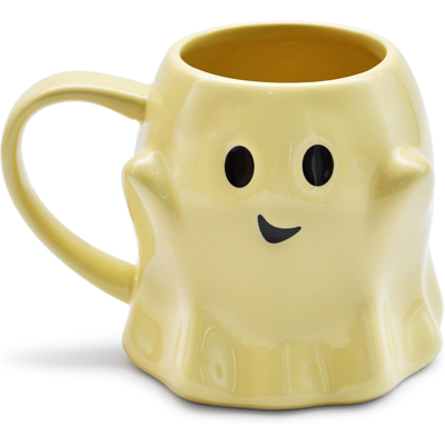KAJFJAD Mug Fantôme D'Halloween, 414 Ml, Motif Fantôme Mignon, Idéal Pour Halloween, Cadeau D'Anniversaire Parfait Pour Enfants Et Adultes, Jaune - Publicité KAJFJAD Mug Fantôme D'Halloween, 414 Ml, Motif Fantôme Mignon, Idéal Pour Halloween, Cadeau D'Anniversaire Parfait Pour Enfants Et Adultes, Jaune - Publicité